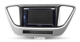 Переходная рамка для установки автомагнитолы CARAV 11-784: 2 DIN / 173 x 98 mm / 178 x 102 mm / HYUNDAI Accent, Solaris, Verna 2017+