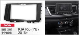 Переходная рамка для установки автомагнитолы CARAV 11-808: 2 DIN / 173 x 98 mm / 178 x 102 mm / KIA Rio (YB) 2016+
