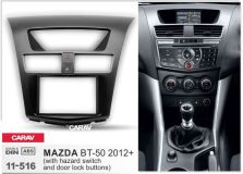 Переходная рамка для установки автомагнитолы CARAV 11-516: 2 DIN / 173 x 98 mm / 178 x 102 mm / MAZDA BT-50 2012+