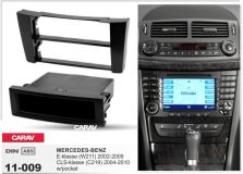 Переходная рамка для установки автомагнитолы CARAV 11-009: 1 DIN / 182 x 53 mm / MERCEDES-BENZ E-klasse (W211) 2002-2009; CLS-klasse (C219) 2004-2010