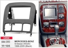 Переходная рамка для установки автомагнитолы CARAV 11-135: 2 DIN / 173 x 98 mm / MERCEDES-BENZ S-klasse (W220) 1998-2005
