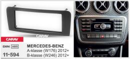 Переходная рамка для установки автомагнитолы CARAV 11-594: 1 DIN / 182 x 53 mm / MERCEDES-BENZ A-klasse (W176) 2012+; B-klasse (W246) 2012+; GLA-klasse (X156) 2014+