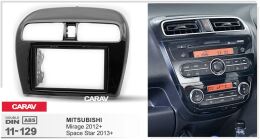 Переходная рамка для установки автомагнитолы CARAV 11-129: 2 DIN / 173 x 98 mm / 178 x 102 mm / MITSUBISHI Mirage 2012+, Space Star 2013+