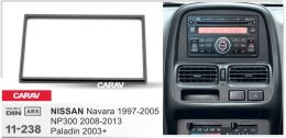 Переходная рамка для установки автомагнитолы CARAV 11-238: 2 DIN / 173 x 98 mm / NISSAN Navara 1997-2005; NP300 2008-2013; Paladin 2003+