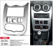Переходная рамка для установки автомагнитолы CARAV 11-329: 2 DIN / 173 x 98 mm / 178 x 102 mm / RENAULT Logan 2009-2013; Sandero 2007-2011 / DACIA Logan, Sandero 2008-2012, Duster 2010-2013 / NISSAN NP200 2009+