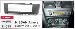 Переходная рамка для установки автомагнитолы CARAV 11-535: 1 DIN / 172 x 48 mm / NISSAN Almera, Sentra 2000-2006