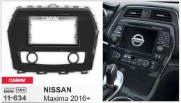 Переходная рамка для установки автомагнитолы CARAV 11-634: 2 DIN / 173 x 98 mm / 178 x 102 mm / NISSAN Maxima 2016+
