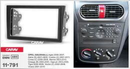 Переходная рамка для установки автомагнитолы CARAV 11-791: 2 DIN / 173 x 98 mm / 178 x 102 mm / OPEL Agila, Astra (G) , Combo (C), Corsa (C), Meriva, Omega (B), Signum, Tigra, Vectra (C), Vivaro