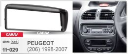 Переходная рамка для установки автомагнитолы CARAV 11-029: 1 DIN / 182 x 53 mm / PEUGEOT (206) 1998-2007
