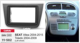 Переходная рамка для установки автомагнитолы CARAV 11-582: 2 DIN / 173 x 98 mm / 178 x 102 mm / SEAT Altea 2004-2015, Toledo 2004-2009