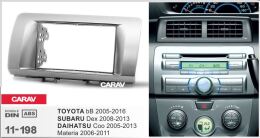 Переходная рамка для установки автомагнитолы CARAV 11-198: 2 DIN / 173 x 98 mm / 178 x 102 mm / TOYOTA bB 2005-2016 / SUBARU Dex 2008-2013 / DAIHATSU Coo 2005-2013; Materia 2006-2011