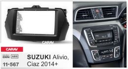 Переходная рамка для установки автомагнитолы CARAV 11-567: 2 DIN / 173 x 98 mm / 178 x 102 mm / SUZUKI Alivio, Ciaz 2014+