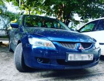 Реснички на фары для Mitsubishi Lancer 9 (ABS) ШИРОКИЕ