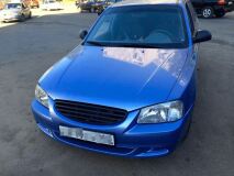  Решетка радиатора Hyundai Accent (три полосы матовая)