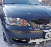 Реснички на фары для Mitsubishi Lancer 9 (ABS) ШИРОКИЕ