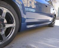 Пластиковые внешние цельные пороги для Ford Focus 2 2004-2011г.в. (кроме купэ)