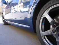 Пластиковые внешние цельные пороги для Ford Focus 2 2004-2011г.в. (кроме купэ)