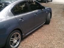 Накладки на внешние пороги Mazda 3 BK 2003-2009 (sedan/hb)
