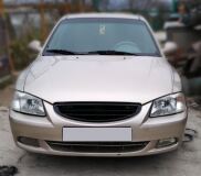 Решетка радиатора Hyundai Accent (оригинал без значка) черный ГЛЯНЕЦ