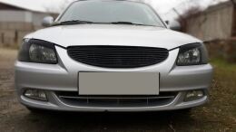 Реснички на фары косые Hyundai Accent
