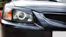 Реснички на фары косые Hyundai Accent 1999-2012