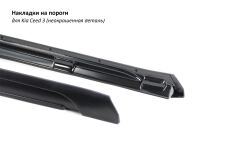 Накладки на пороги KIA Ceed 3 стиль Sport Line (ПОД БРЫЗГОВИКИ)