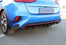 Диффузор заднего бампера KIA Ceed 3 в стиле Sport Line