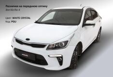 Накладки на переднюю оптику (реснички) Kia Rio 4 2017+ в стиле Sport Line