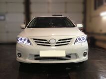 Реснички на фары для Toyota Corolla 2009-2013 рестайлинг