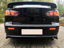 Накладки (реснички) на задние фонари Mitsubishi Lancer 10 2007-