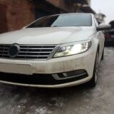 Реснички на фары для Volkswagen Passat CC 2012-2017 рестайлинг (ABS пластик)