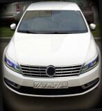 Реснички на фары для Volkswagen Passat CC 2012-2017 рестайлинг (ABS пластик)