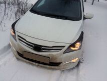 Реснички на фары для Hyundai Solaris 2014-2017 рестайлинг (ft) (ВБ,АО) A3-8