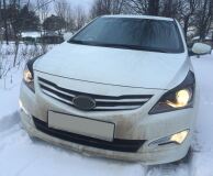 Реснички на фары для Hyundai Solaris 2014-2017 рестайлинг (ft) (ВБ,АО) A3-8