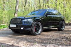 Накладки на передние фары (реснички) Infiniti FX 35 2003-2008