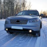 Накладки на передние фары (реснички) Infiniti FX 35 2003-2008