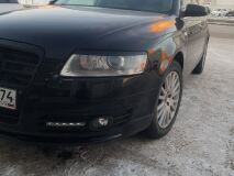 Реснички на фары для Audi A6 C6 2004-2008 (4F2, 4F5 - оптика без ДХО)