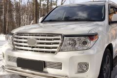 Реснички на фары для Toyota Land Cruiser 200 (2012-2015)