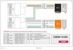 ПЕРЕХОДНИК ISO (питание + акустика): CARAV 12-033: HYUNDAI 2009+ (select models) / KIA 2010+ (select models)