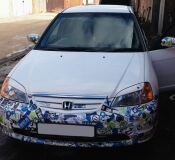 Реснички на фары для Honda Civic ES5 7 поколение (09.2000 - 10.2003)