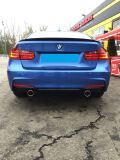 Диффузор заднего бампера BMW 3-series (F30) черный матовый