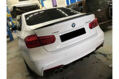 Диффузор заднего бампера для BMW 3-series (F30) черный матовый