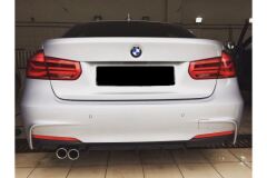 Диффузор заднего бампера для BMW 3-series 2011-2019 черный глянцевый