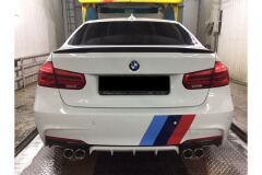 Диффузор заднего бампера для BMW 3-series 2011-2019 черный глянцевый
