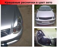 Реснички на фары для Nissan Skyline V35 2001-2004