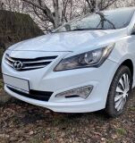 Реснички на фары для Hyundai Solaris 2014-2017 рестайлинг (ft) (ВБ,АО) A3-8