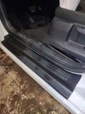 Накладки на внутренние пороги дверей (со скотчем) для Skoda Octavia A7 2012-2017 (III дорестайлинг), Octavia A7 2016-2020 (рестайлинг)
