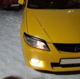 Реснички на фары для Mazda Familia BJ5W рестайлинг 2000-2003