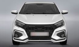 Бампер передний (тюнинг) SWAG под ПТФ для Vesta NG 2022+