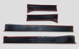 Накладки на пороги дверей (со скотчем) Nissan Almera Classic 2007-2012, (N16) 2003-2006 C3-6